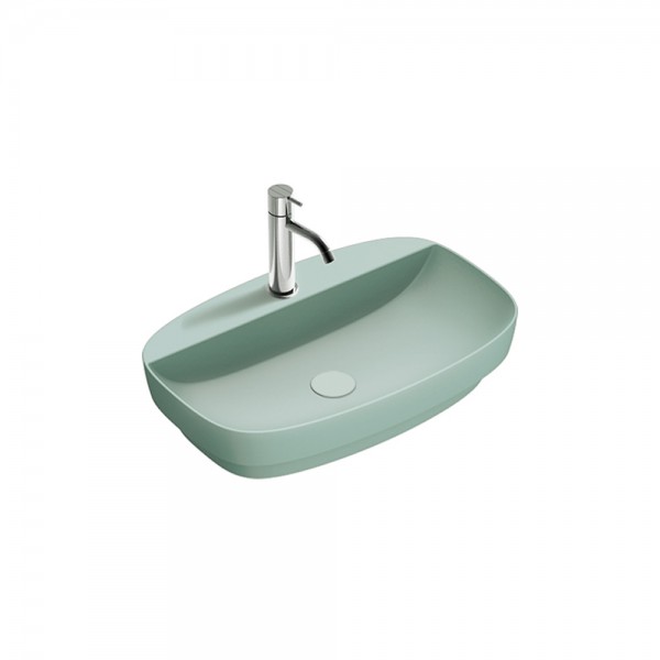 Catalano Green Lux umywalka wpuszczana 65x42 cm zielony mat 165GRLXNVS