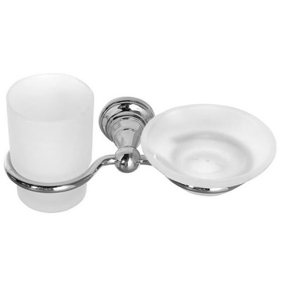 OUTLET Sapho Diamond mydelniczka + kubek wiszący chrom 131704 OUTLET Sapho Diamond mydelniczka + kubek wiszący chrom 131704