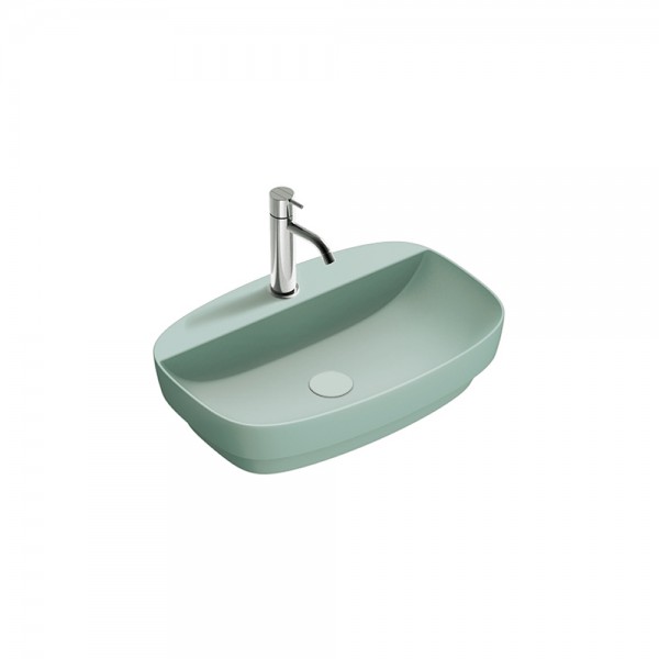 Catalano Green Lux umywalka wpuszczana 60x40 cm zielony mat 160GRLXNVS