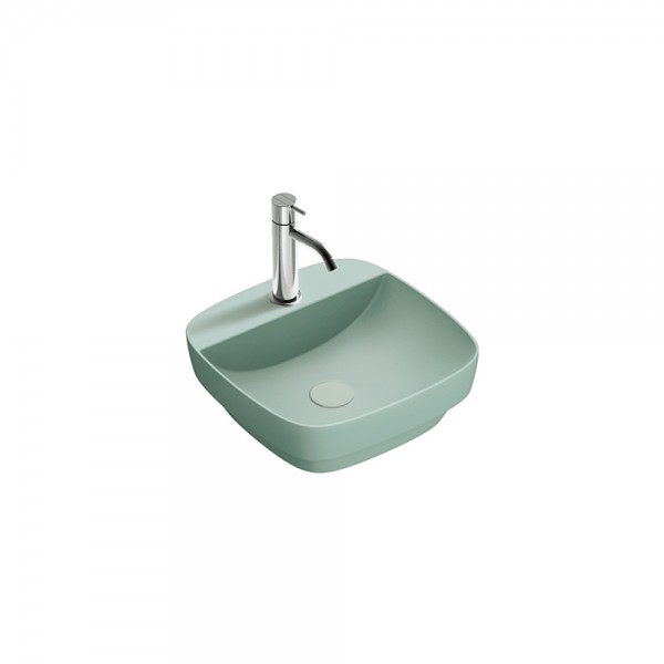 Catalano Green Lux umywalka wpuszczana 42x42 cm zielony mat 142GRLXNVS