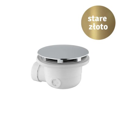 Vicario syfon brodzikowy 90 mm stare złoto 836BR