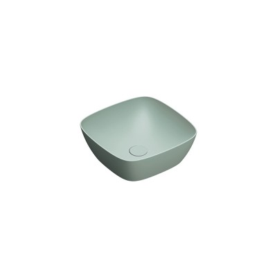 Catalano Green Lux umywalka nablatowa 40x40 cm zielony mat 140APGRLXVS