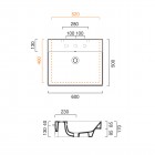 Catalano Zero umywalka 60x50 cm czany mat 160ZPNS