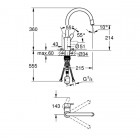 Grohe Eurostyle Cosmopolitan bateria kuchenna wysoka z wyciąganą wylewką 31126004