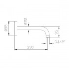 Demm ramię ścienne okrągłe do deszczownicy 40 cm czarne