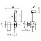Giulini Giovanni Futuro bateria bidetowa podtynkowa SH22/P