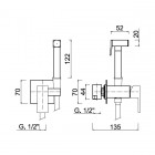 Giulini Giovanni Futuro bateria bidetowa podtynkowa SH20/P
