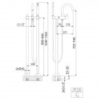 Steinberg seria 100 bateria wannowa wolnostojąca chrom 100 1162