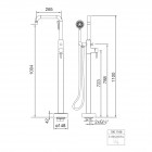 Steinberg seria 100 bateria wannowa wolnostojąca chrom 100 1166