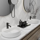 Steinberg seria 100 bateria umywalkowa z korkiem automatycznym czarny mat 100 1000 S