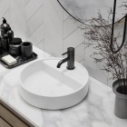 Steinberg seria 100 bateria umywalkowa bez korka automatycznego czarny mat 100 1010 S