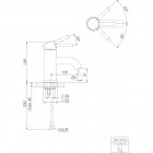 Steinberg seria 100 bateria umywalkowa bez korka automatycznego czarny mat 100 1010 S