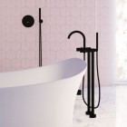 Steinberg seria 100 bateria wannowa wolnostojąca czarny mat 100 1162 S