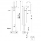 Steinberg seria 100 bateria wannowa wolnostojąca czarny mat 100 1162 S