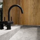 Steinberg seria 100 bateria umywalkowa z korkiem automatycznym czarny mat 100 1500 S