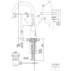 Steinberg seria 100 bateria umywalkowa z korkiem automatycznym czarny mat 100 1500 S
