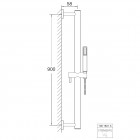 Steinberg seria 100 zestaw natryskowy 90 cm czarny mat 100 1601 S