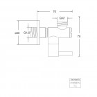 Steinberg seria 100 zawór kątowy 1/2" czarny mat 100 1640 S