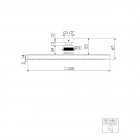 Steinberg seria 100 deszczownica śr. 25 cm czarny mat 100 1686 S