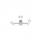Steinberg seria 100 deszczownica śr. 20 cm czarny mat 100 1687 S