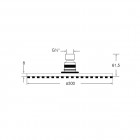 Steinberg seria 100 deszczownica śr. 30 cm czarny mat 100 1688 S