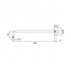 Steinberg seria 100 ramię ścienne do deszczownicy czarny mat 100 7910 S