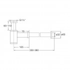 Steinberg seria 100 syfon umywalkowy czarny mat 100 1696 S