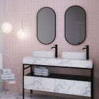 Steinberg seria 100 bateria umywalkowa wysoka bez korka automatycznego czarny mat 100 1700 S