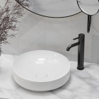 Steinberg seria 100 bateria umywalkowa wysoka bez korka automatycznego czarny mat 100 1700 S