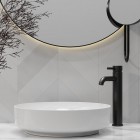 Steinberg seria 100 bateria umywalkowa wysoka bez korka automatycznego czarny mat 100 1700 S