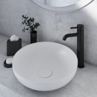 Steinberg seria 100 bateria umywalkowa wysoka bez korka automatycznego czarny mat 100 1700 S