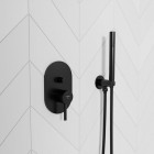 Steinberg seria 100 bateria wannowo-prysznicowa podtynkowa czarny mat 100 2103 S