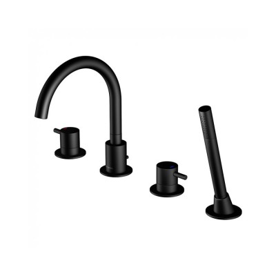 Steinberg seria 100 bateria wannowa 4-otworowa czarny mat 100 2400 S