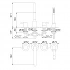 Steinberg seria 100 bateria wannowa 4-otworowa czarny mat 100 2400 S