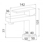 Framo Cinque bateria umywalkowa bez korka CNQ00218