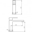 Framo Cinque bateria umywalkowa bez korka CNQ00240
