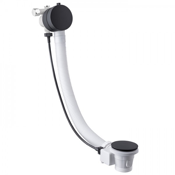 Vicario przelew wannowy z napełnianiem 55 cm czarny 260/1151