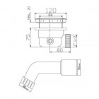 Vicario syfon brodzikowy 90 mm czarny mat 836/CZAR