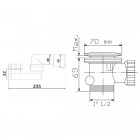 Vicario syfon brodzikowy 50 mm klik klak chrom 1012