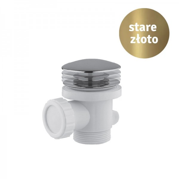 Vicario syfon brodzikowy 50 mm klik klak stare złoto 1012BR