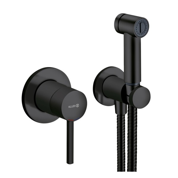 Kludi Bozz zestaw higieniczny - komplet czarny mat 389983976