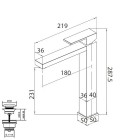 Framo Cinque bateria umywalkowa z korkiem klik klak CNQ00216/K