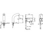 Oras Electra bateria elektroniczna umywalkowa do wody zmieszanej zasilanie 230V A5A5609C00