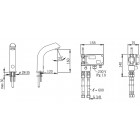 Oras Electra bateria elektroniczna umywalkowa z regulatorem temperatury zasilanie 230V 6104