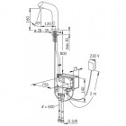 Oras Electra bateria elektroniczna umywalkowa z regulatorem temperatury zasilanie 230/12V 6134