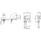 Oras Electra bateria elektroniczna umywalkowa z regulatorem temperatury zasilanie 230V 6110