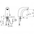 Oras Electra bateria elektroniczna umywalkowa z regulatorem temperatury zasilanie 9/12V 6120FTZ