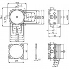 Oras Bluebox korpus podtynkowy 1/2" do baterii wannowo-prysznicowej 2080