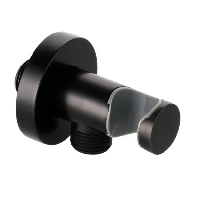 Kludi przyłącze kątowe z uchwytem czarny mat 605473900