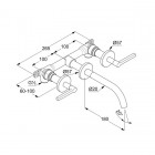 Kludi Nova Fonte Puristic bateria umywalkowa podtynkowa 201440515